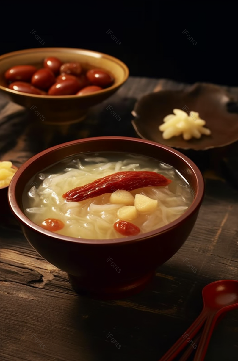 一碗丰富的银耳莲子羹材料中国食品枸杞红枣桂圆汤水有营养的甜食餐饮美食实拍图像摄影,高清,摄影图,摄影图片,图片大全,摄影图免费下载